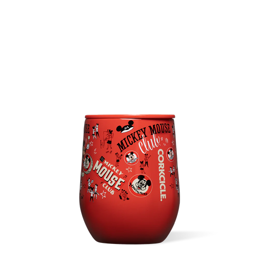Stemless 12oz D100 Mickey Mouse Club - Red | Corkcicle | Luby 