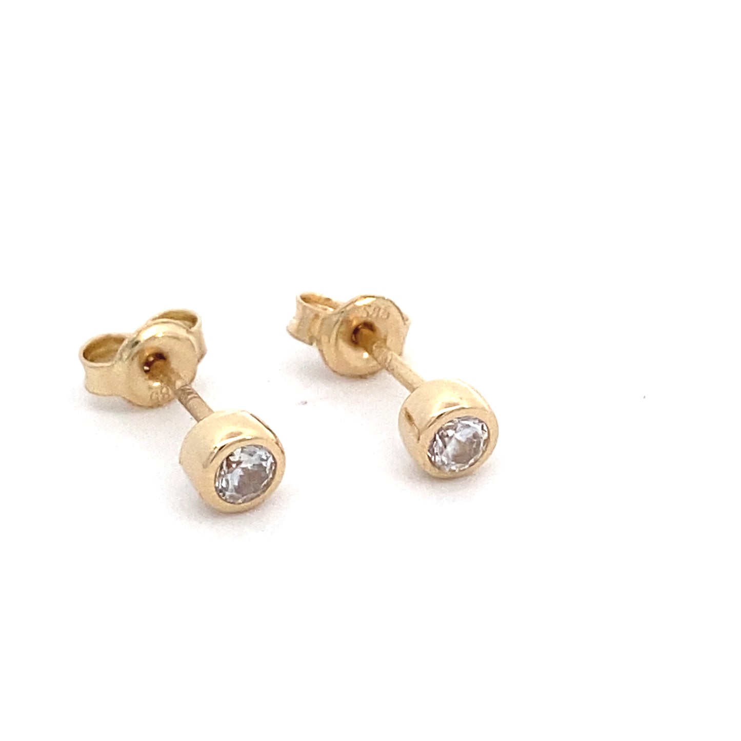 14K Gold Stud with CZ | Luby Gold Collection | Luby