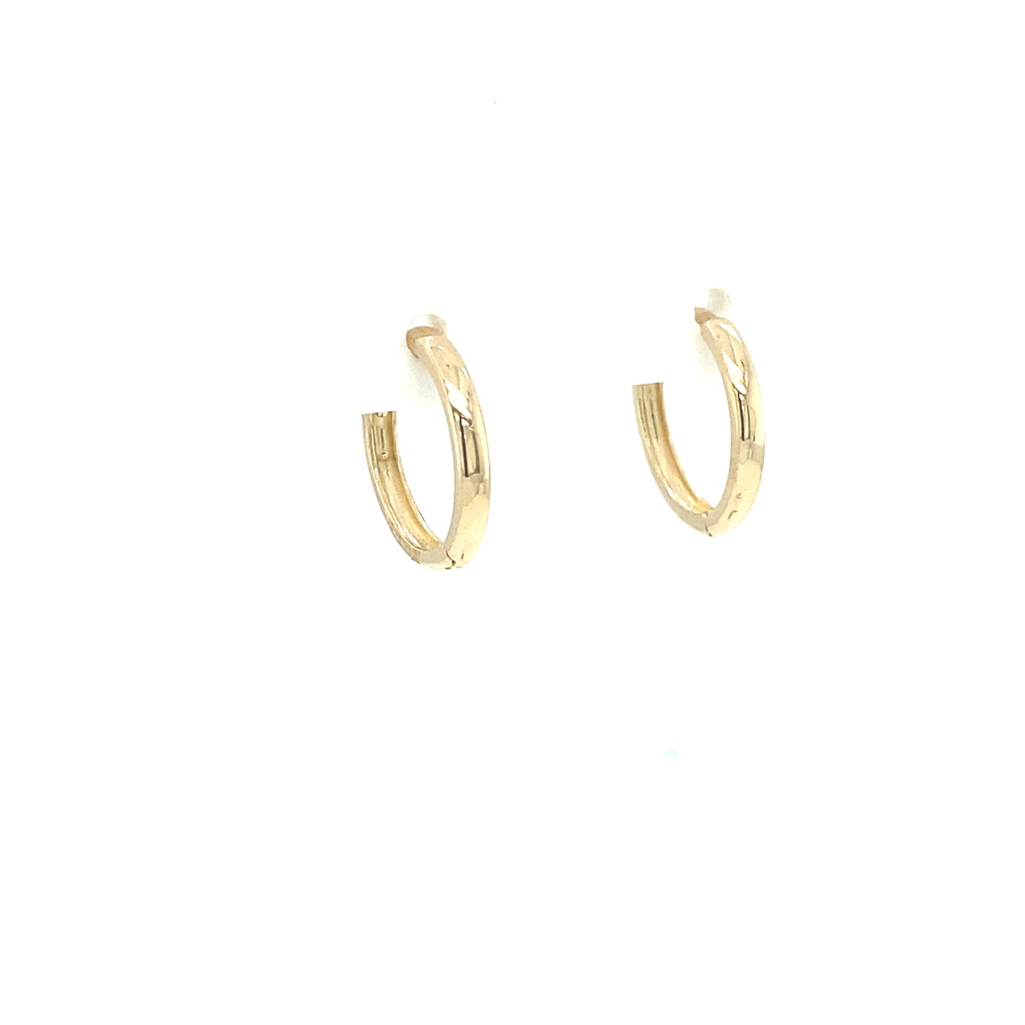 Huggie Earrings Flat Round | Luby Gold Collection | Luby