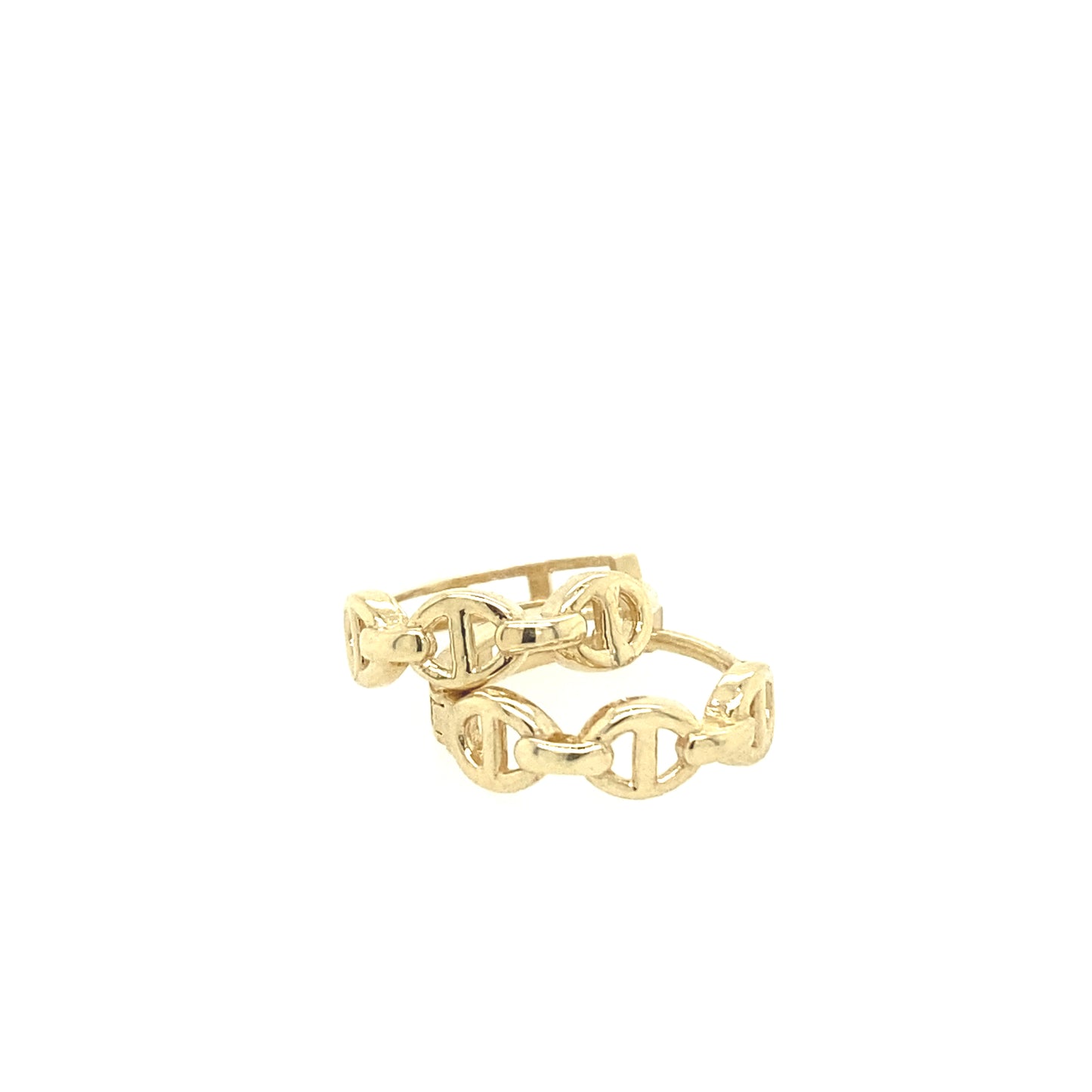 14K Gold Puff Links Huggies | Luby Gold Collection | Luby