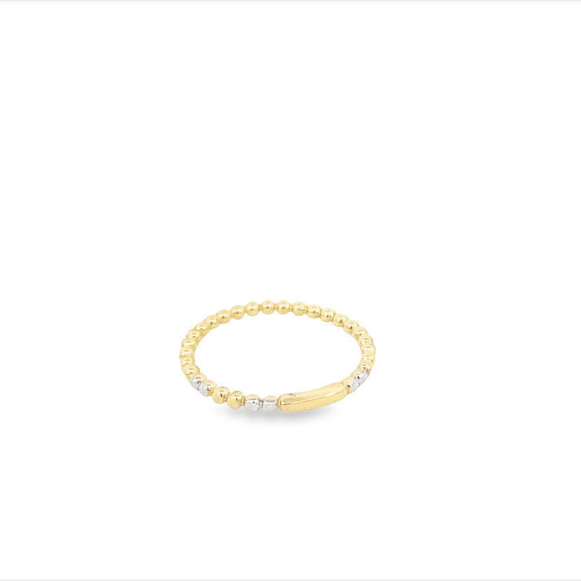 14K Gold 2-T Dots Ring | Luby Gold Collection | Luby