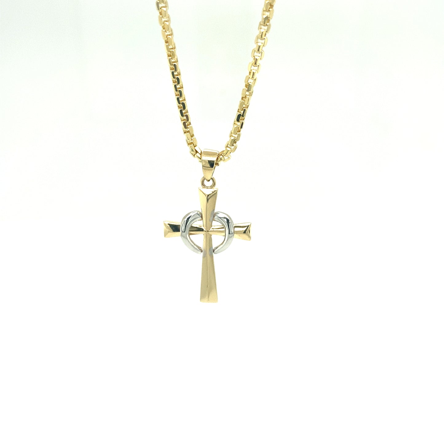 14K Gold Heart Cross Pendant | Luby Gold Collection | Luby