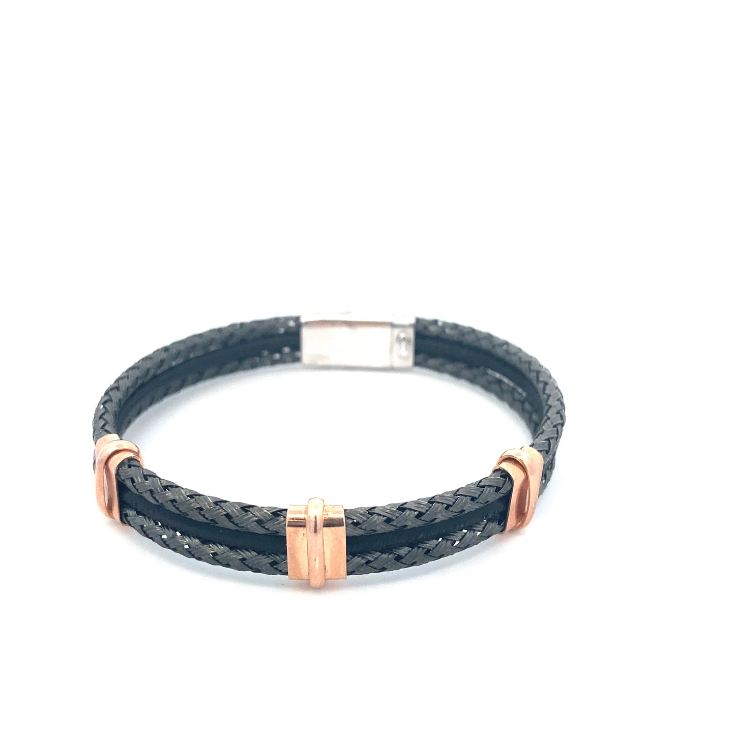 Marcello Pane Mens Bracelet 925 and Leather | Marcello Pane | Luby