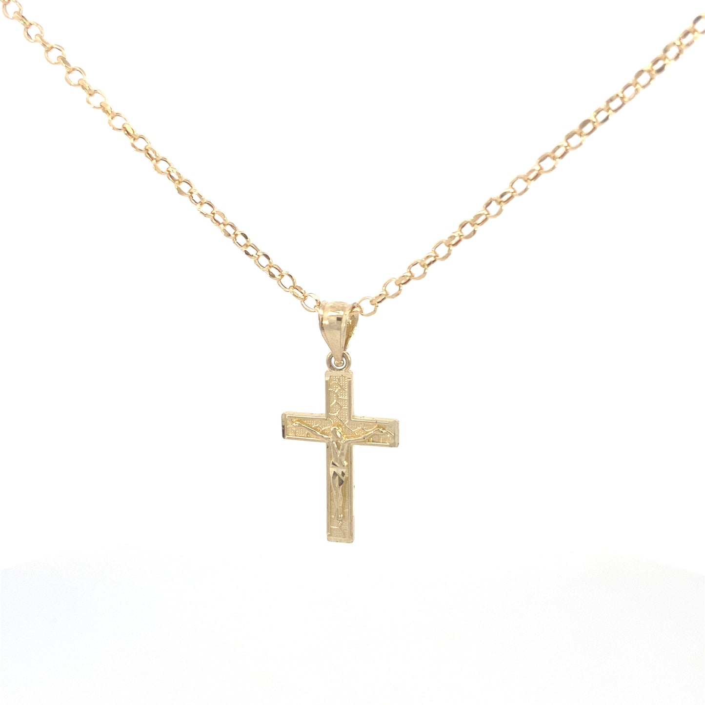 14K Gold Flat Cross Pendant | Luby Gold Collection | Luby