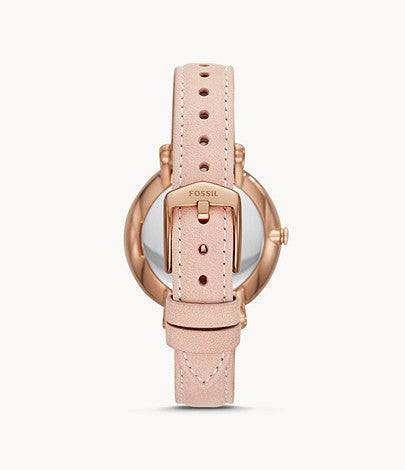 Jacqueline Three-Hand Blush Leather Watch | Fossil | Luby