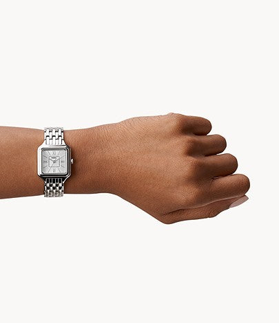 Raquel Three-Hand Stainless Steel Watch | Fossil | Luby