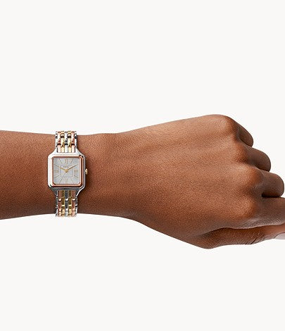 Raquel Three-Hands Tri-Tone Stainless Steel Watches | Fossil | Luby