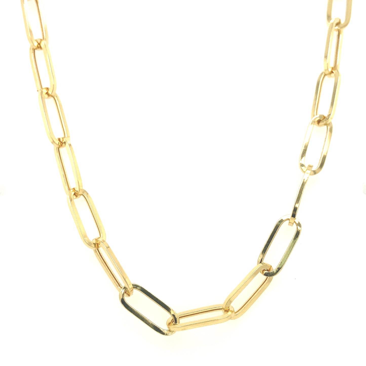 14K Chunky Link Paper Clip Necklace | Luby Gold Collection | Luby