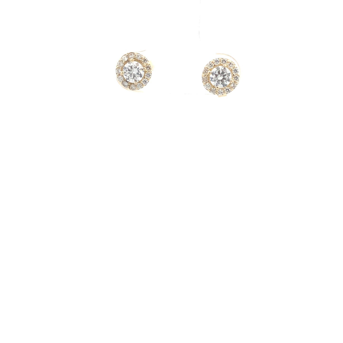 14K Gold Fancy Stud Earrings with CZ | Luby Gold Collection | Luby