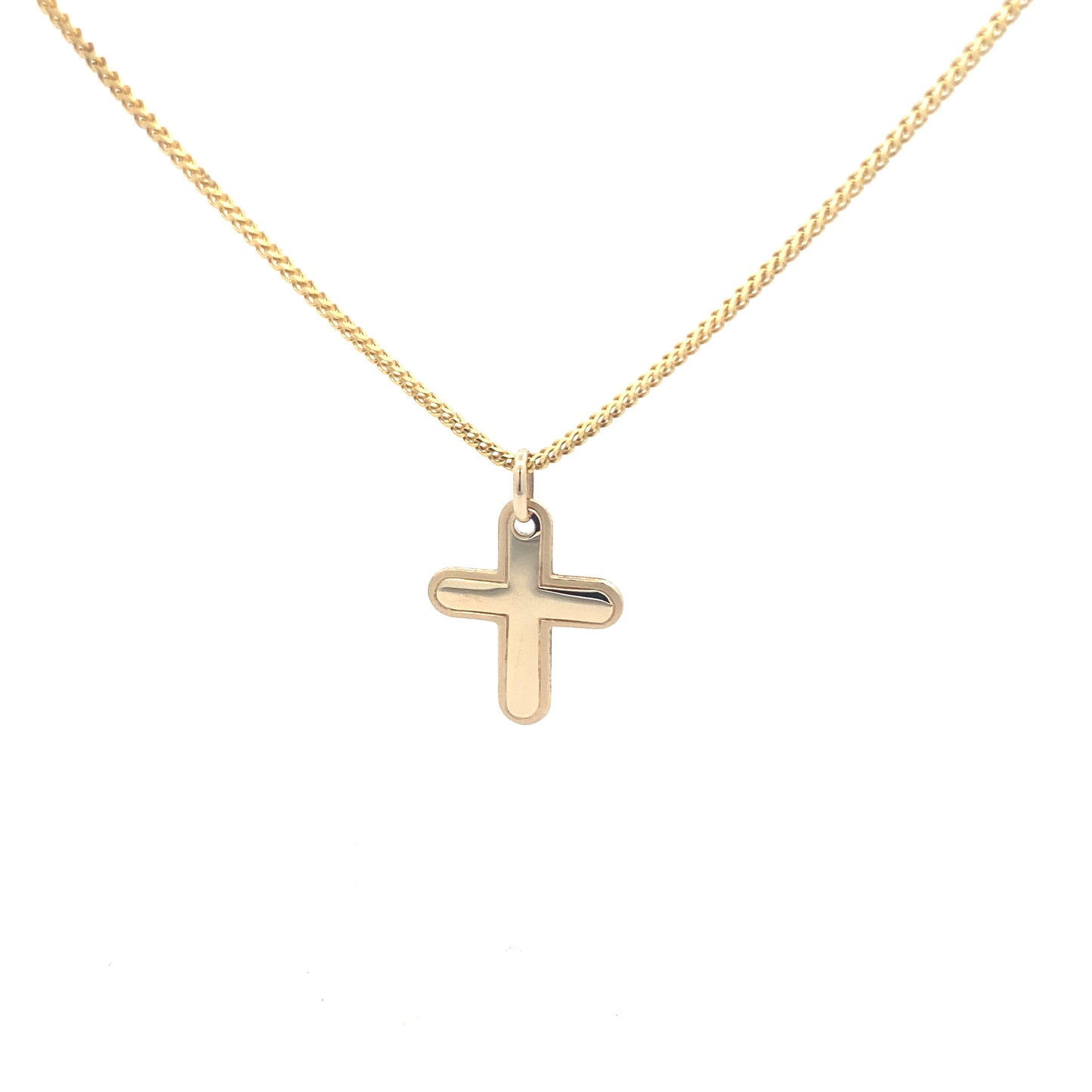 14K Gold Flat Cross Pendant | Luby Gold Collection | Luby