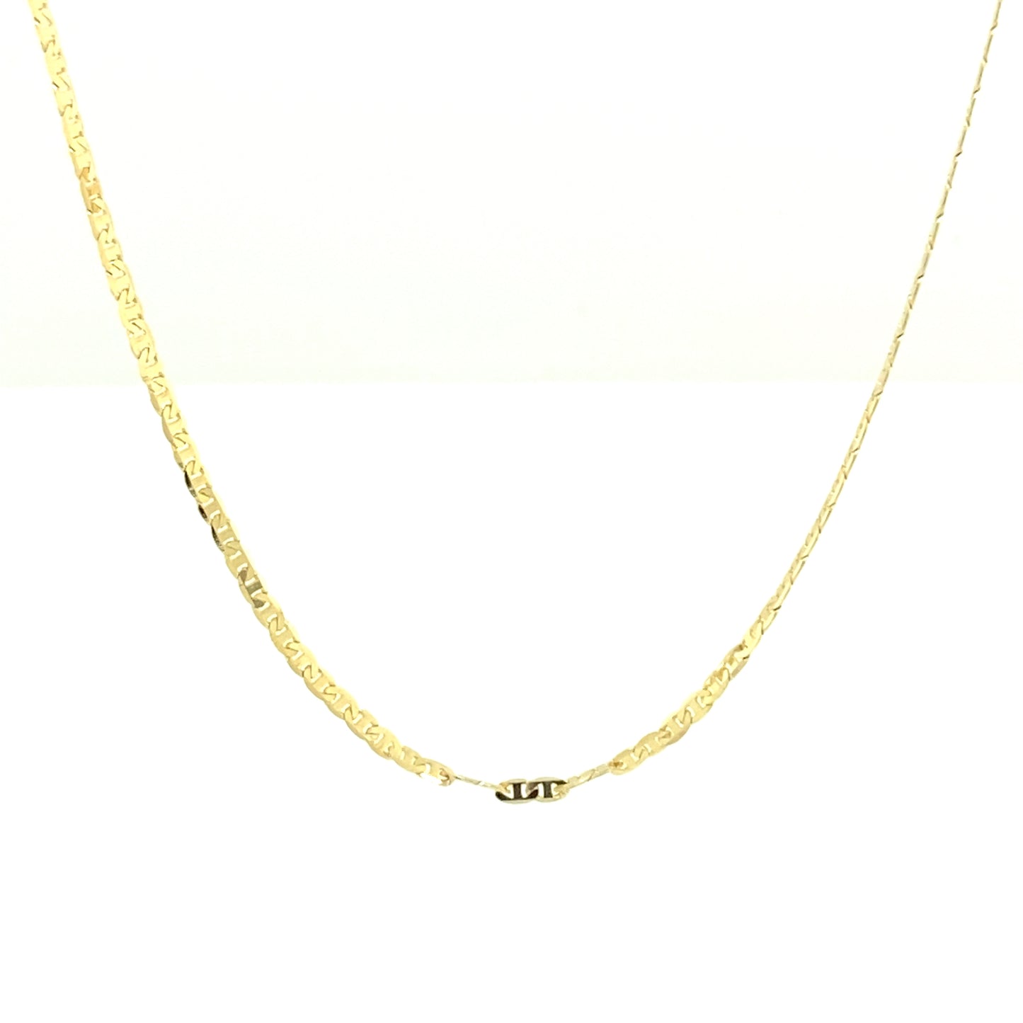 14K Gold Flat Mariner Chain | Luby Gold Collection | Luby