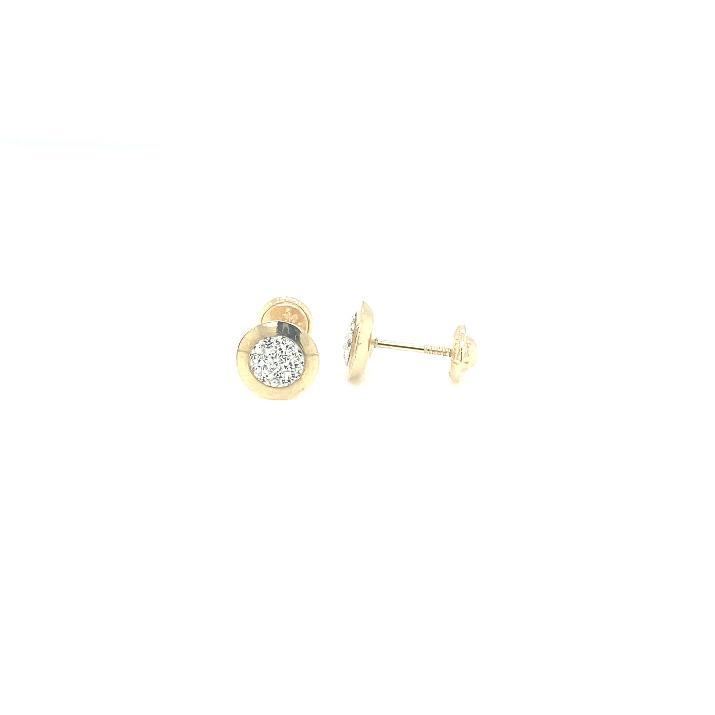 CRYSTAL ROUND THICK BEZEL | Luby Gold Collection | Luby