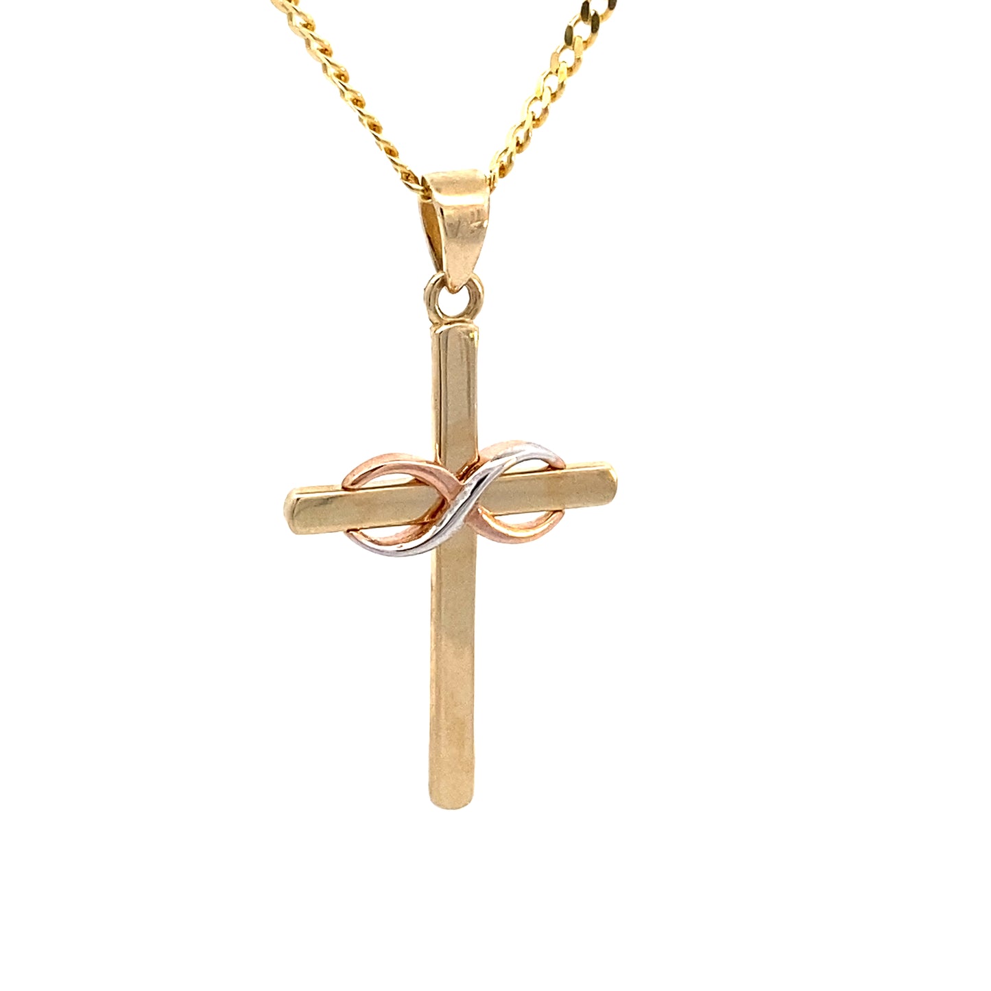 14K 3C Gold Cross Pendant with Infinity | Luby Gold Collection | Luby