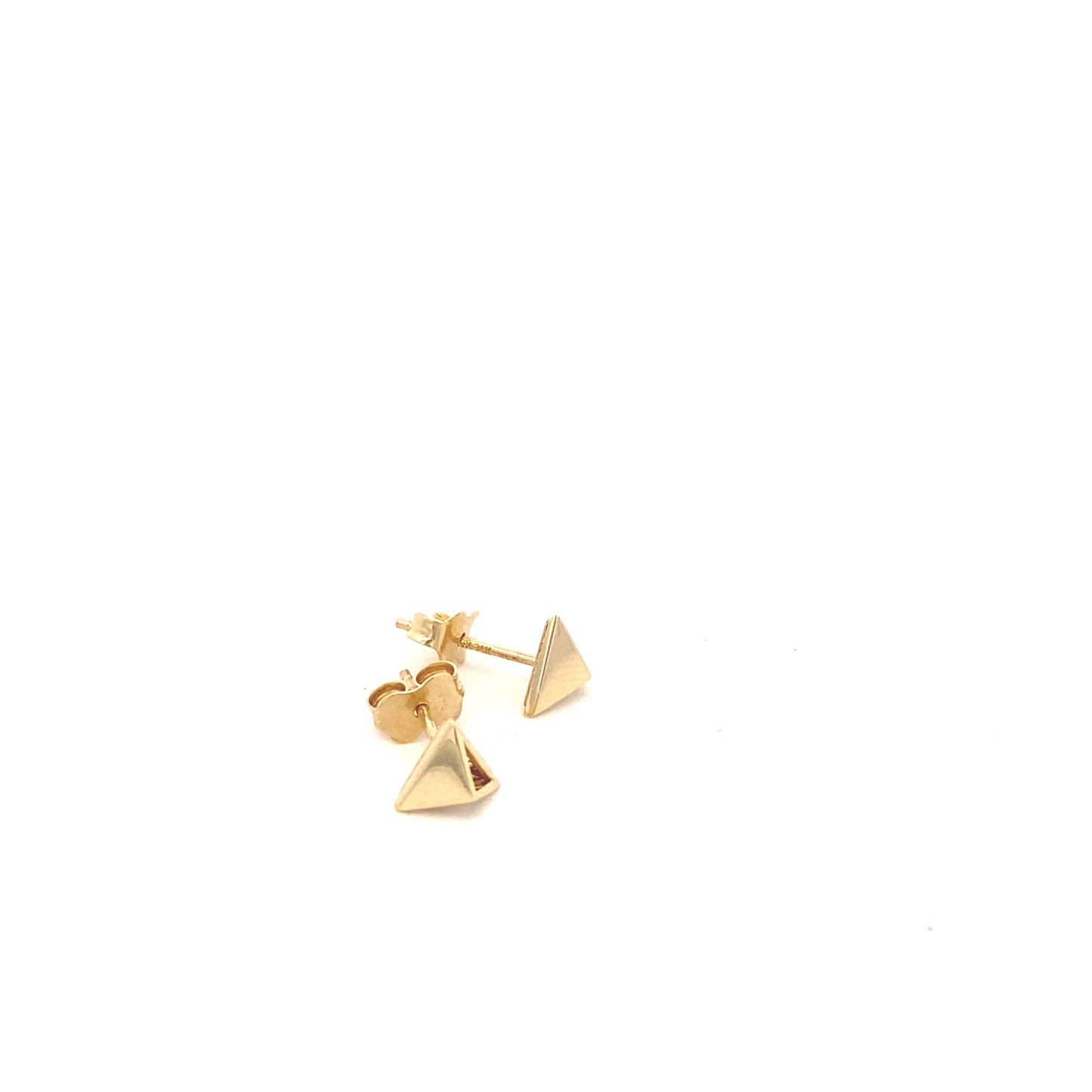 14K Gold Triangle Stud Earring | Luby Gold Collection | Luby