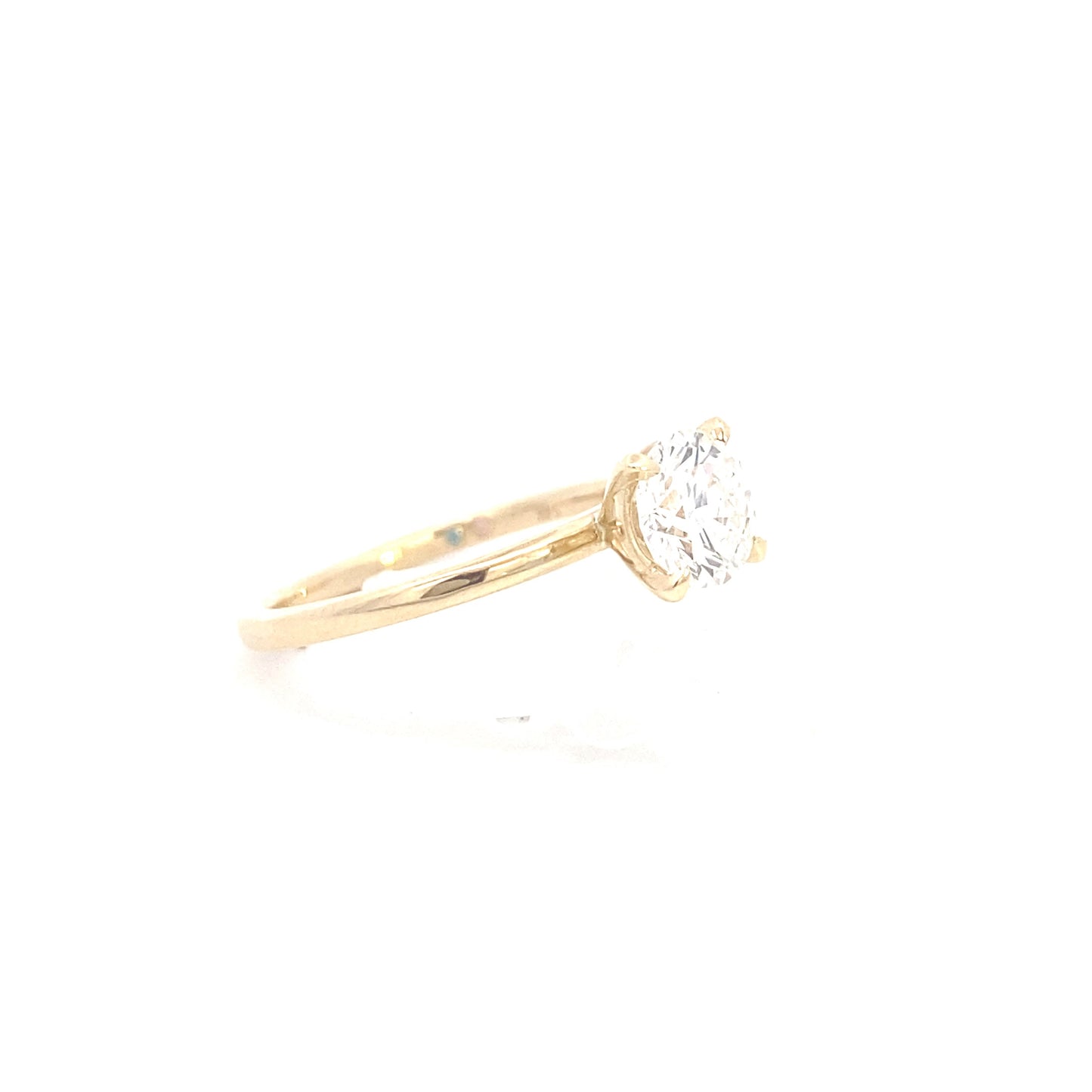 14K Lab Grown Diamond Solitaire Engagement Ring | Smiling Rocks | Luby