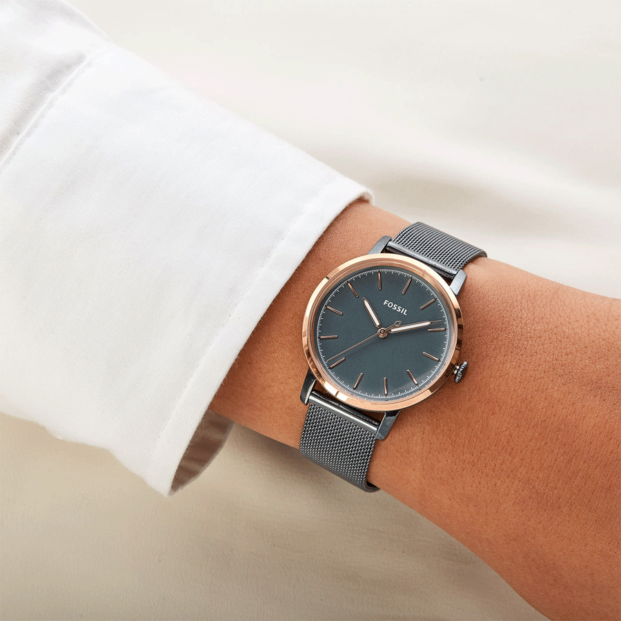 Ladies Neely Watch (Blue/Rose-Gold) | Fossil | Luby