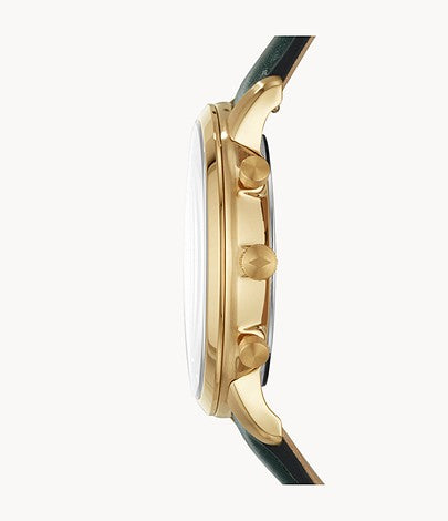 Neutra Chronograph Dark Green Leather Watch | Fossil | Luby