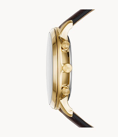 Neutra Chronograph Brown Leather Watch | Fossil | Luby