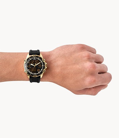 Garrett Analog- Digital Black Silicone Watch | Fossil | Luby