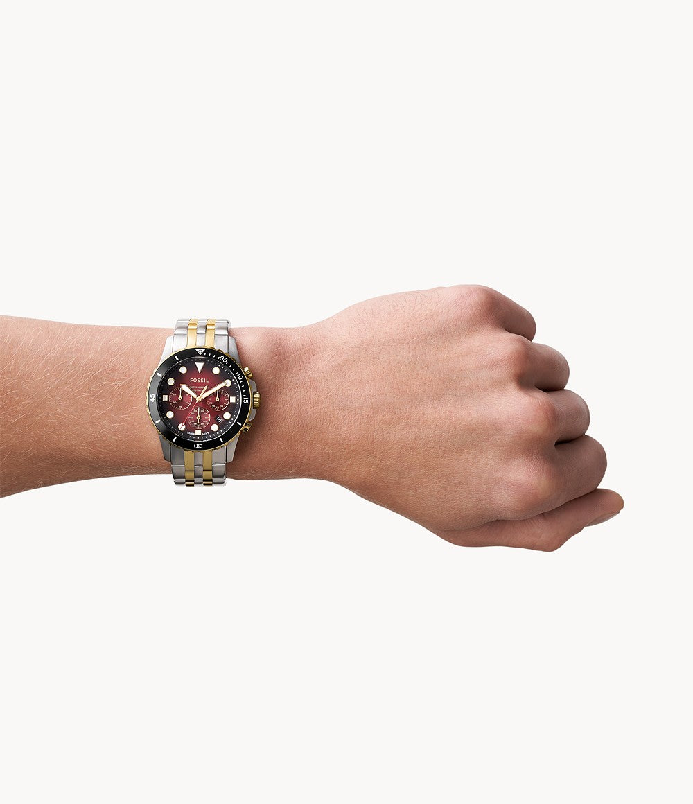 FB-01 Chronograph Two-Tone Watch | Fossil | Luby
