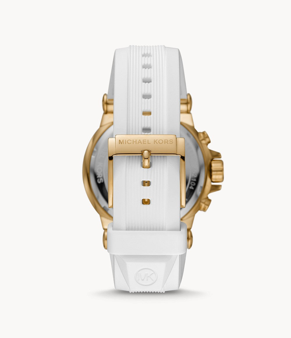 Dylan Chronograph Rainbow Watch (Gold/White) | Michael Kors | Luby
