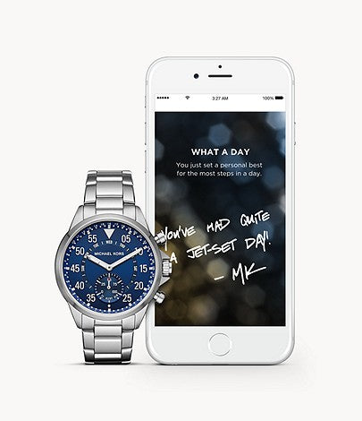 Men's Access Hybrid Gage (Silver/Blue) | Michael Kors | Luby