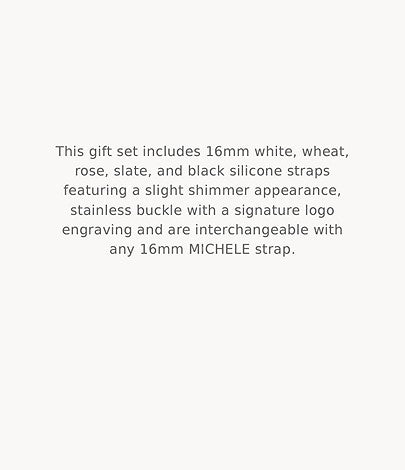 Luxe Neutrals Silicone Interchangeable Strap Gift Set | Michele | Luby
