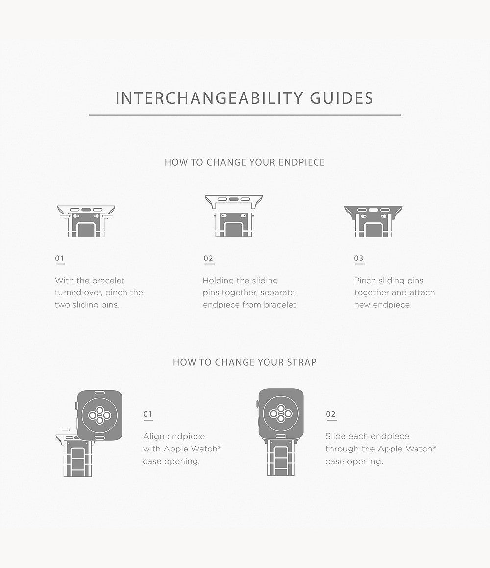 Black and Pink-Tone Silicone-Wrapped Bracelet Band for Apple Watch® | Michele | Luby