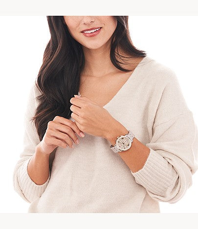 Sporty Sport Sail Wheat Silicone-Wrapped Stainless Steel Watch | Michele | Luby