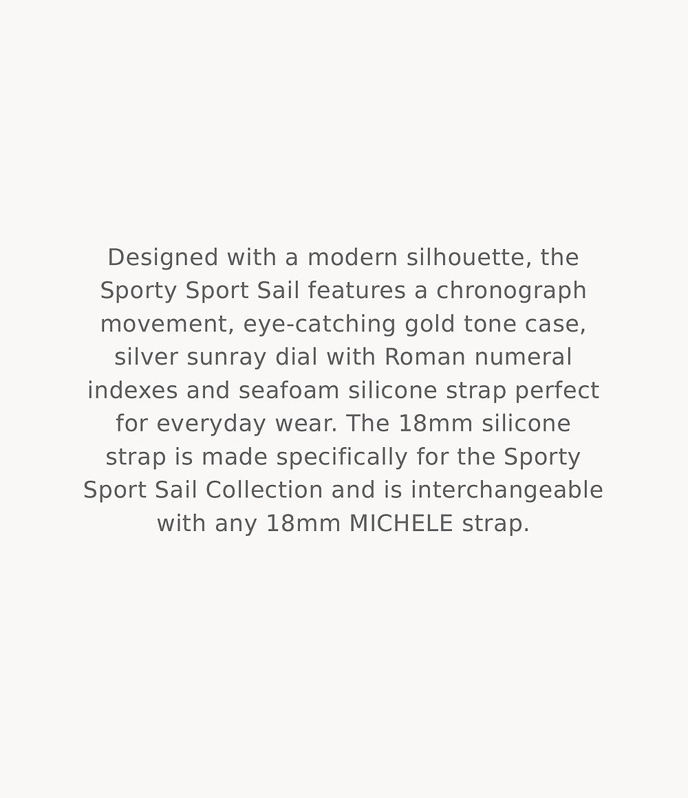 Sporty Sport Sail Seafoam Silicone Watch | Michele | Luby