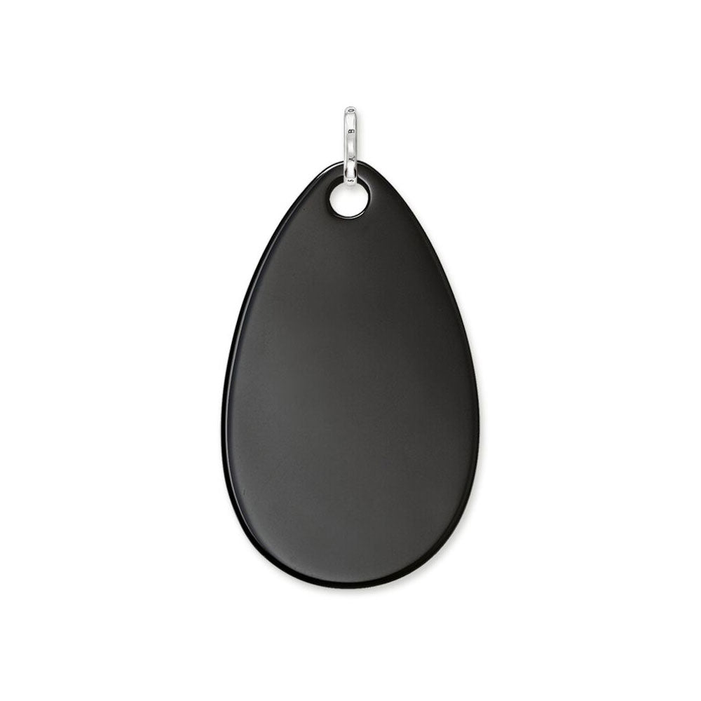 Onyx Oval Disc Charm (Silver/Black) | Thomas Sabo | Luby