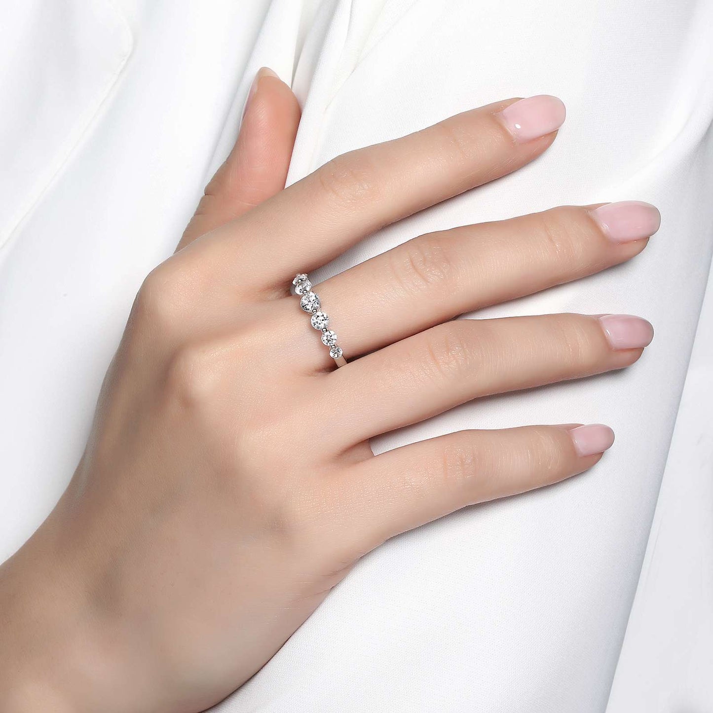 7 Symbols of Joy Half Eternity Band | Lafonn | Luby