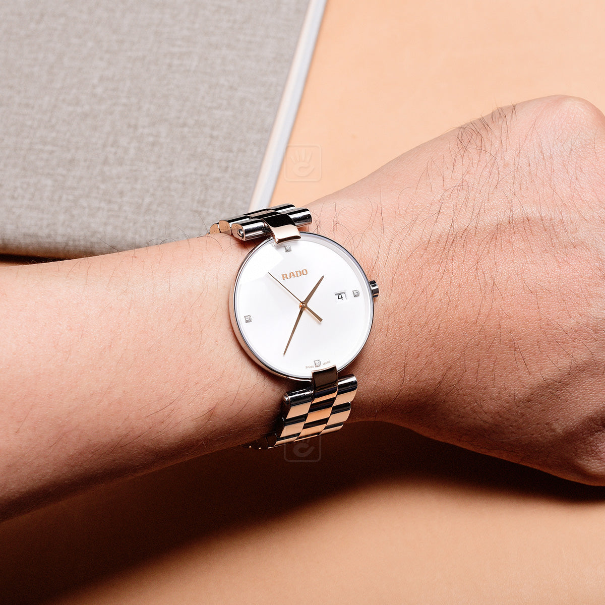 Coupole (Silver-Rose Gold;Diamonds) | Rado | Luby