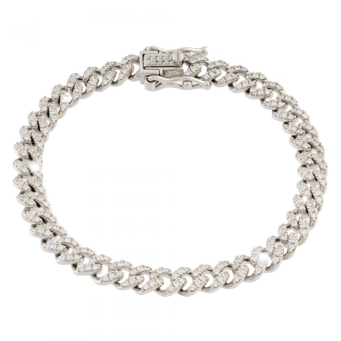 Diana Gourmette Bracelet with Crystals | Rebecca | Luby