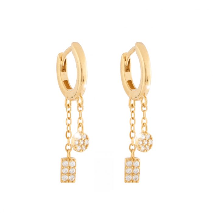 Diana Hoops Earrings with Pendants | Rebecca | Luby