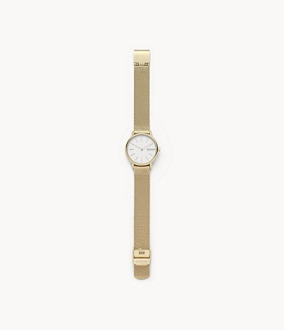 Signatur Slim Mesh Watch (Gold) | Skagen | Luby