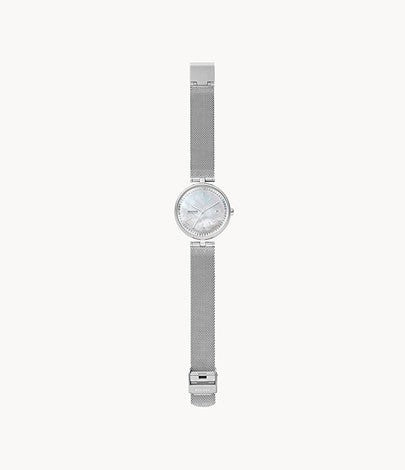 Karolina Solar-Powered Mesh Watch (Silver) | Skagen | Luby