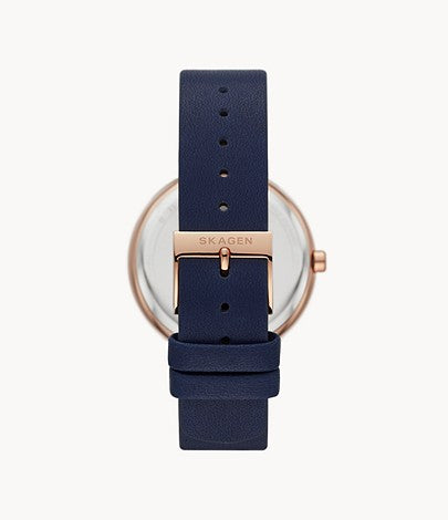 Karolina Solar-Powered Watch (Navy Blue/Rose-Gold) | Skagen | Luby
