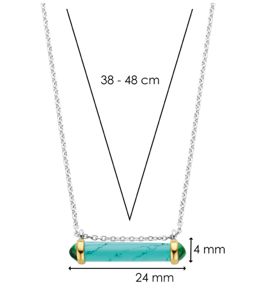 Turquoise Blue Tube-shaped stone | Ti Sento Milano | Luby