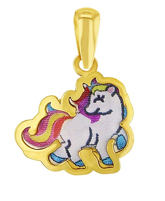 ENAMEL MAGICAL UNICORN PENDANT | Children Collection | Luby