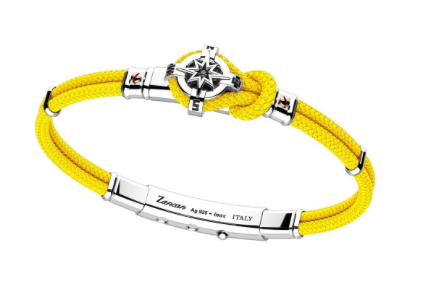 Zancan Kevlar Bracelet with Silver Wind Rose | Zancan | Luby