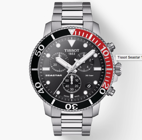 Seastar 1000 Chronograph (Silver) | Tissot | Luby