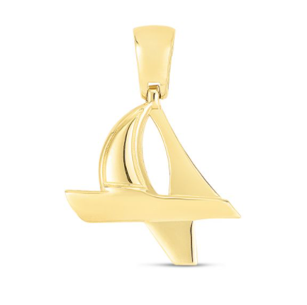 14K Men's Sailboat Charm | Luby Gold Collection | Luby