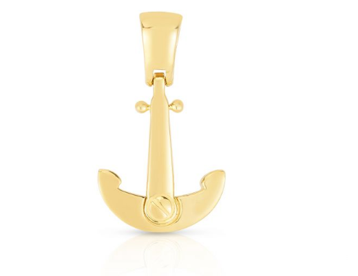 14K Men's Anchor Charm | Luby Gold Collection | Luby