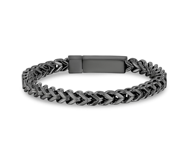 6mm Gun Metal Franco Link Bracelet | ARZ Steel | Luby