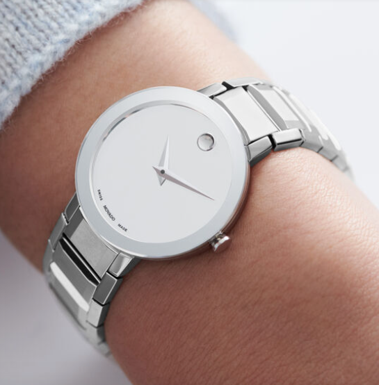 Movado Sapphire Silver Mirror Museum Women | Movado | Luby