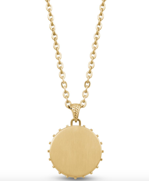 Gold Steel Compass Pendant | ARZ Steel | Luby