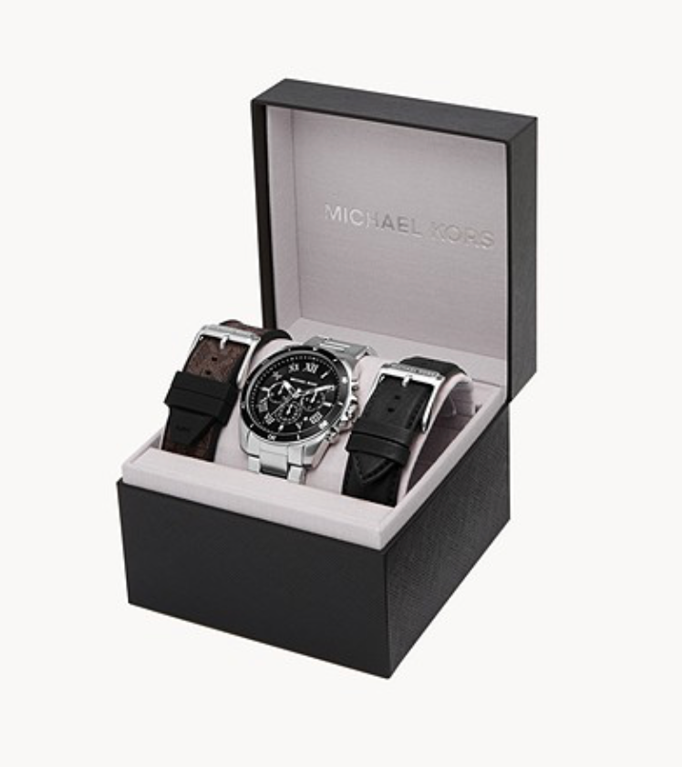 Michael Kors Chronograph Stainless Steel Watch Set | Michael Kors | Luby