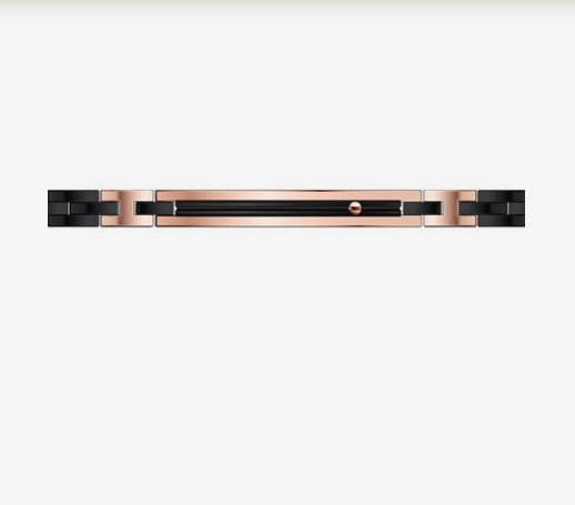 Black Accent Rose Gold Link Bracelet | Zancan | Luby