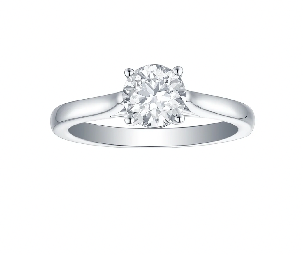 14K Lab Grown Solitaire Engagement Ring | Smiling Rocks | Luby